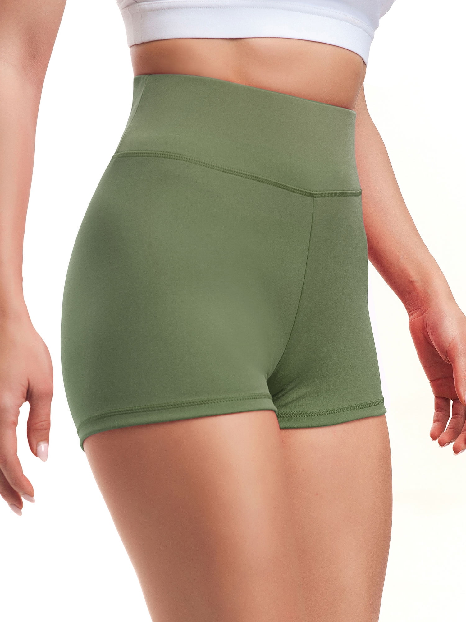 Dodoing Womens Booty Shorts Casual Cotton Yoga Short Shorts Mini Hot Pants Sport Leggings Fold