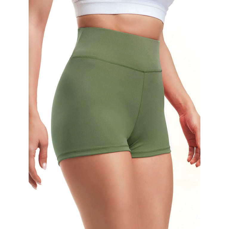 DODOING Womens Booty Shorts Casual Cotton Yoga Short Shorts Mini Hot Pants  Sport Leggings Fold Over Shorts Size S-XL 