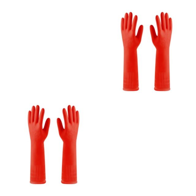 Inteprter 2X guantes de goma utensilio de cocina herramienta de jardinería extensión práctica sin fugas gran sellado guante de de patio Type1 NO1
