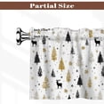 thumbnail image 6 of Christmas Valance Curtains for Windows Gold Christmas Tree Reindeer Shadow Window Treatment Rod Pocket Short Curtains for Living Room Bedroom Bathroom Kitchen Cafe Decor,54x18IN,1 Panel, 6 of 8