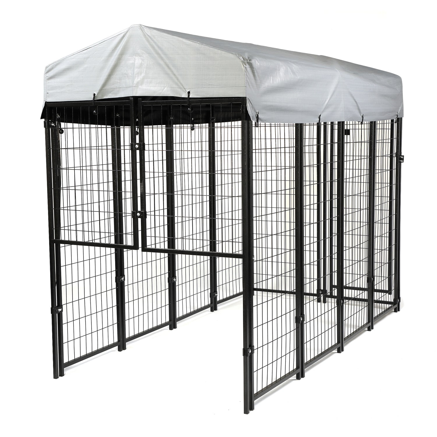 Pefilos Heavy Duty Large Dog Crate Kennel for Small / Large Dogs, Wire Cage with Sun Cover Shade (82 x 39 x 67)" Pefilos Heavy Duty Large Dog Crate Kennel for Small / Large Dogs, Wire Cage with Sun Cover Shade (82 x 39 x 67)"