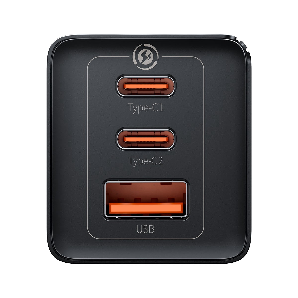 Baseus 65W Power Adapter, USB C Fast Charging Adaptor with USBC Plug, Black