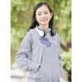 thumbnail image 2 of Lazy Cat Very Peri Hoodie Juniors -Image by Shutterstock,  Medium, 2 of 4