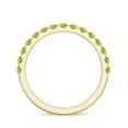 thumbnail image 4 of Peridot Eternity Band Ring for Women Yellow Gold Plated Solid 925 Sterling Silver Stackable Ring Unique Anniversary Promise Ring Jewelry Gift for Her Ring Size 5, 4 of 4
