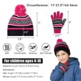 thumbnail image 4 of OZERO 2Pcs Kids Winter Knit Hat Gloves Set for 4-10 Year Boys and Girls, 4 of 8