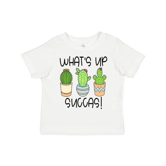 Inktastic What's Up Succas Funny Cacti Plants Boys or Girls Toddler T-Shirt