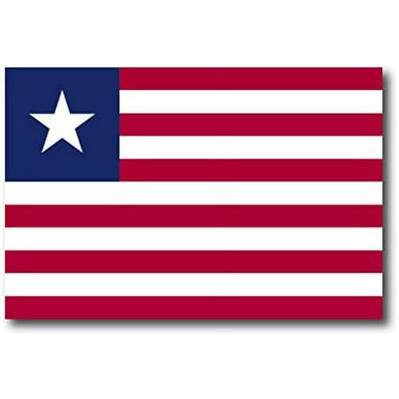 Liberia Liberian Flag Car Decal - 3" x 5"