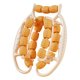 thumbnail image 3 of Rodillo muscular de mano con abrazadera circular para piernas, ergonómico, 360 grados, 23 ruedas de masaje Naranja, 3 of 8