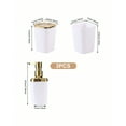 thumbnail image 3 of iMucci Bathroom Soap Dispenser Set with Storage Tray 3 Piece Bathroom Soap Dispenser Set with Lotion Dispenser Gargle Cup and Gargle Cup White, 3 of 5