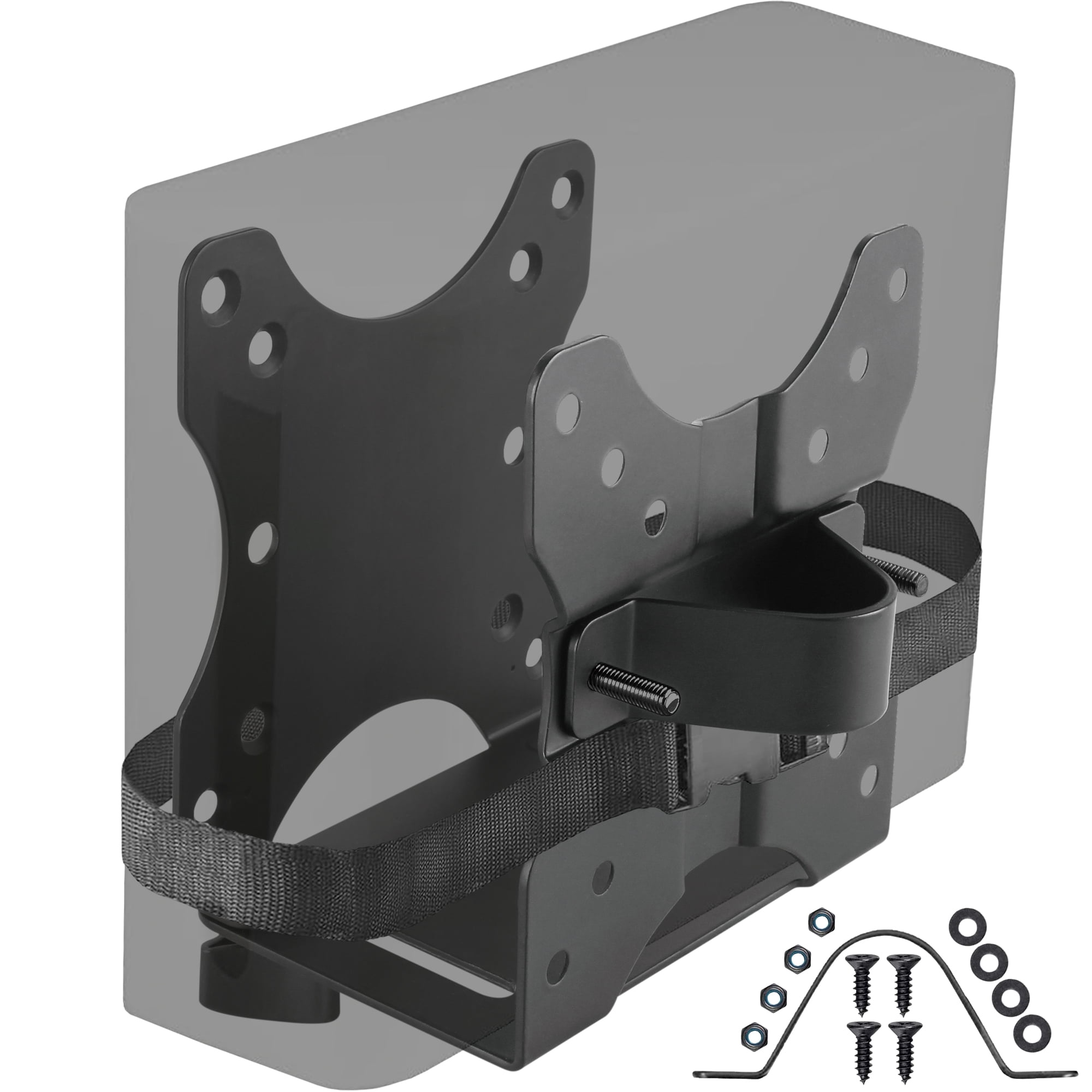 CondoMounts Wall Mount for Console, TV, Cable Box, Router | Adjustable 0.7"-2.8", 11lbs, Black