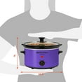thumbnail image 7 of Elite Gourmet 2 Qt Oval Slow Cooker Purple, 7 of 7