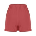thumbnail image 4 of Sakmal Shorts Women Comfy Summer Red Straight Leg 6" High Waisted Shorts with Pockets, 4 of 6