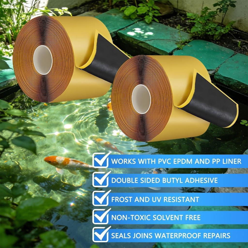 Giaone Strong Adhesive Pond Liner Patches Tape Double Sided Seam Tape For Sealing Cracks And Water Leakage