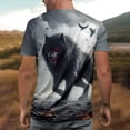 thumbnail image 6 of Ankishi Wolf Tee Shirts Crewneck Spooky Short Sleeve Summer Tee Shirts Regular Fit Fashion Clothes for Leisure, 6 of 8