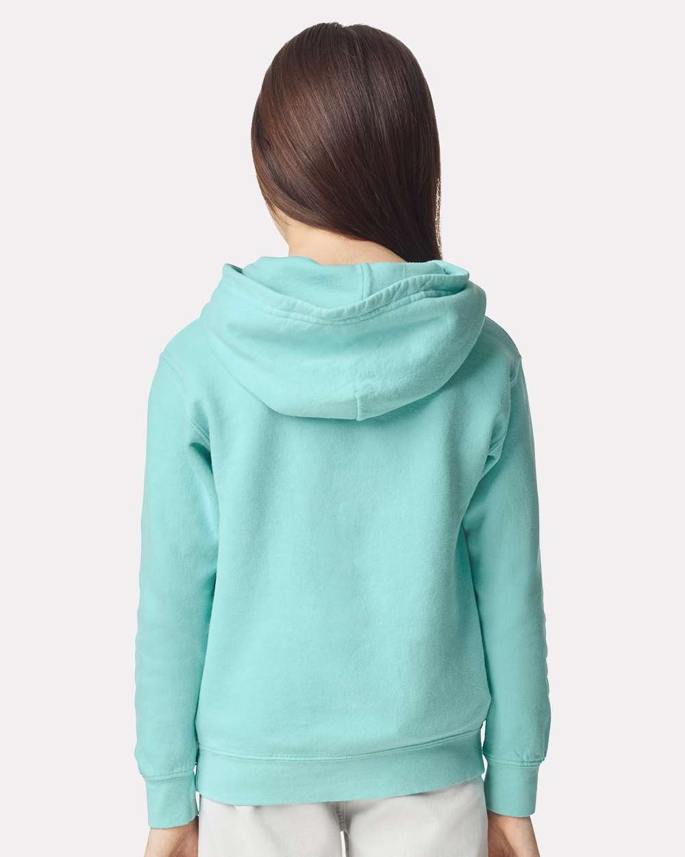 Comfort Colors 1467Y Garment-Dyed Youth Lightweight Fleece Hooded Sweatshirt-CHALKY MINT-XS