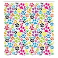 thumbnail image 3 of Ambesonne Colorful Shower Curtain, Cartoon Dog Paw Traces, 69"Wx75"L, Purple Blue Green, 3 of 5