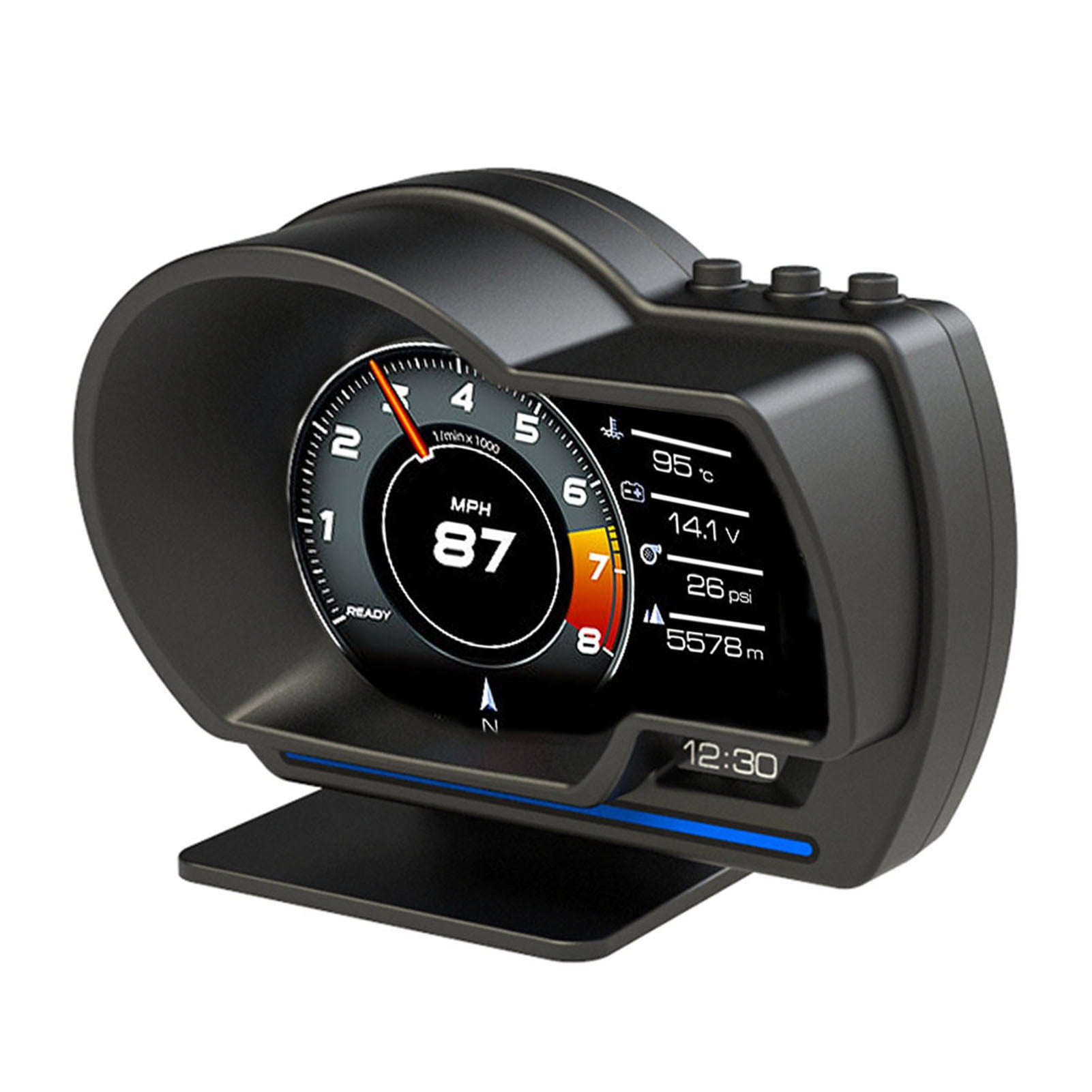 Car HUD Display, OBDⅡ+ Smart Gauge High Definition Speedometer Car