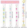 thumbnail image 2 of 4Pcs 4 Style Acrylic Beaded Bag Straps with Alloy Spring Gate Rings Bag Replacement Accessories Mixed Color 262mm and 302x26mm 1pc/style, 2 of 6
