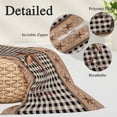 thumbnail image 3 of Vintage Texas Star Brown Body Pillow Covers 20"x60", Black Plaid Berry Farmhouse Soft Brushed Microfiber Breathable Throw Pillow Covers, Pillowcase with Zipper for Couch Sofa Bedroom Living Room, 3 of 9