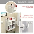 thumbnail image 4 of Vacemry under $5 Bathroom Wall Cabinet, Wall Mounted Bathroom Cabinet, Double Door Storage with Shelves, White PVC Wood Composite, Over The Toilet Organizer, 4 of 7