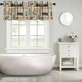 thumbnail image 5 of Rustic Cabin Valance Curtain, Lake Country Lodge Bear Deer Forest Farmhouse Camp Woodland Brown Blackout Short Window Curtain for Bedroom Living Room Kitchen,54x18in, 5 of 5