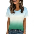 thumbnail image 5 of cocolona Mens and Womens Short Sleeve T Shirts Summer Fashion Casual Loose Gradient Crew Neck Tops Vintage Tees, 5 of 8