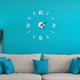 thumbnail image 5 of Reloj de pared 3D DIY, moderno reloj de pared acrílico con números arábigos para decoración del hogar, sala de estar y dormitorio, plateado (batería no incluida)., 5 of 5
