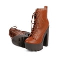 thumbnail image 4 of New Women Breckelles Jamie-11 Leatherette Lace Up Lug Sole Platform Combat Boot, 4 of 5