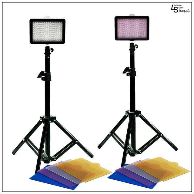 2x 160 LED Digital Photo Video Compact Dimmable Lighting Panel Kit with