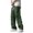 Dark Green -AK11, variant on Mens Track Pants Baggy Y2K Wide Leg Contrast Piping Parachute Pants | Mens Streetwear, Drawstring Elastic Waist Parachute Cargo Sweatpants, Oversized Streetwear Trousers Blue S