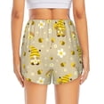 thumbnail image 2 of Lsque Cute Bee Gnomes Printed Women's Running Shorts with Liner Pockets,Elastic Quick Dry Workout Athletic Gym Yoga Shorts,Womens High Waist Shorts-Medium, 2 of 9