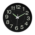thumbnail image 4 of Reloj de pared que brilla en la oscuridad, moderno, luminoso, con números, decorativo, para dormitorio. Estilo A, 4 of 9