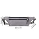 thumbnail image 3 of Bolso de cintura para hombres | Bolsa impermeable de nylon para cinturón, cangurera cruzada – correa ajustable, múltiples bolsillos, cremallera segura | Negro, Gris, Azul, Rosa, Verde, | 22x10x1cm, 3 of 6