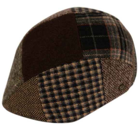 EPOCH Men's Winter Fall 100% Wool 14 Patch Duckbill Ivy Driver Cabby Cap Hat
