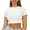 White, variant on Womens Tops Under $5 Women Crop Cute Trendy Basic Tight Rounk Neck Crop Blouse Short Sleeve Crop Tops