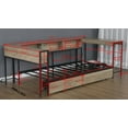 thumbnail image 4 of Generic Corner Bed Frame Twin Size with Bookcase and 2 Underbed Storage Drawers, Modern Twin Bed with LED Light and Charging Station, Modern Daybed Reversible Left or Right, Grey, 4 of 4