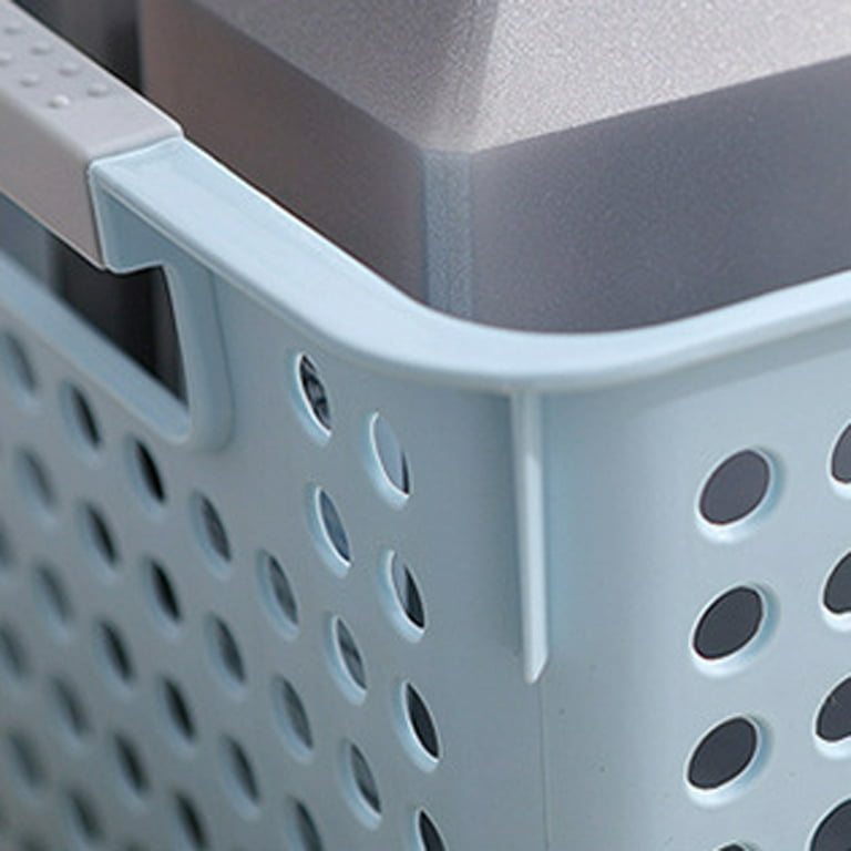 Plastic Storage Baskets Small Pantry Organizer Basket Bins with Cutout  Handles