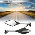 thumbnail image 3 of Unique Bargains 1 Set Universal Motorcycle Rear View Mirrors Adjustable Bar End Side Mirrors Mount M8/M10 Silver Tone Aluminum Alloy Prismatic Shape, 3 of 7