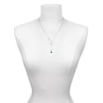 thumbnail image 3 of Delight Jewelry Crystal Green Channel Drop Silver tone Elegant Infinity Lariat Necklace, 3 of 4