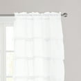 thumbnail image 3 of VCNY Home Vian Ruffle Rod Pocket Sheer Curtain Panel Pair, White, 38" x 96", 3 of 5