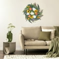 thumbnail image 6 of Unique Bargains Decor Wreath for Front Door Sunflower Peony Eucalyptus Wreaths Orange, 6 of 7