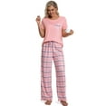 thumbnail image 4 of DAKIMOE Womens Pajama Sets 2 Piece Sets for Women Summer Sets Short Sleeve Pajamas Lounge Set Casual Sleepwear Loungewear PJS, S-XXL, 4 of 9