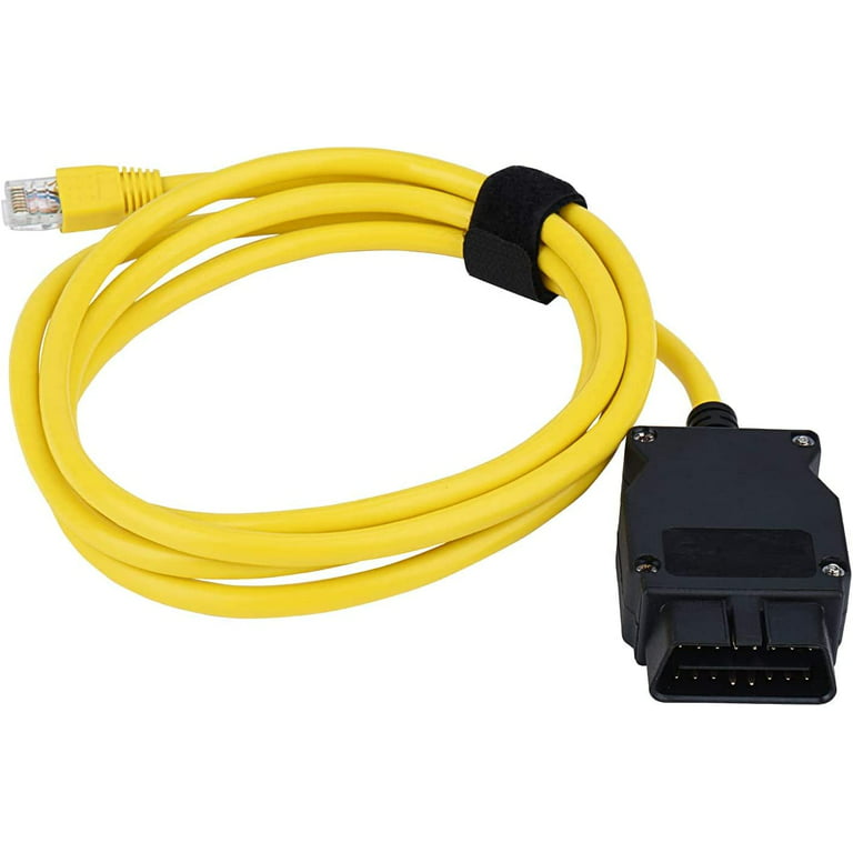  SPORWAY ENET OBD2 Câble : Câble adaptateur Ethernet avec CD  pour BMW, V50.2 V50.3 Câble d'extension RJ45 Adaptateur pour BMW Série F,  les nouveaux modèles 1, 3, 5, 7 GT X3