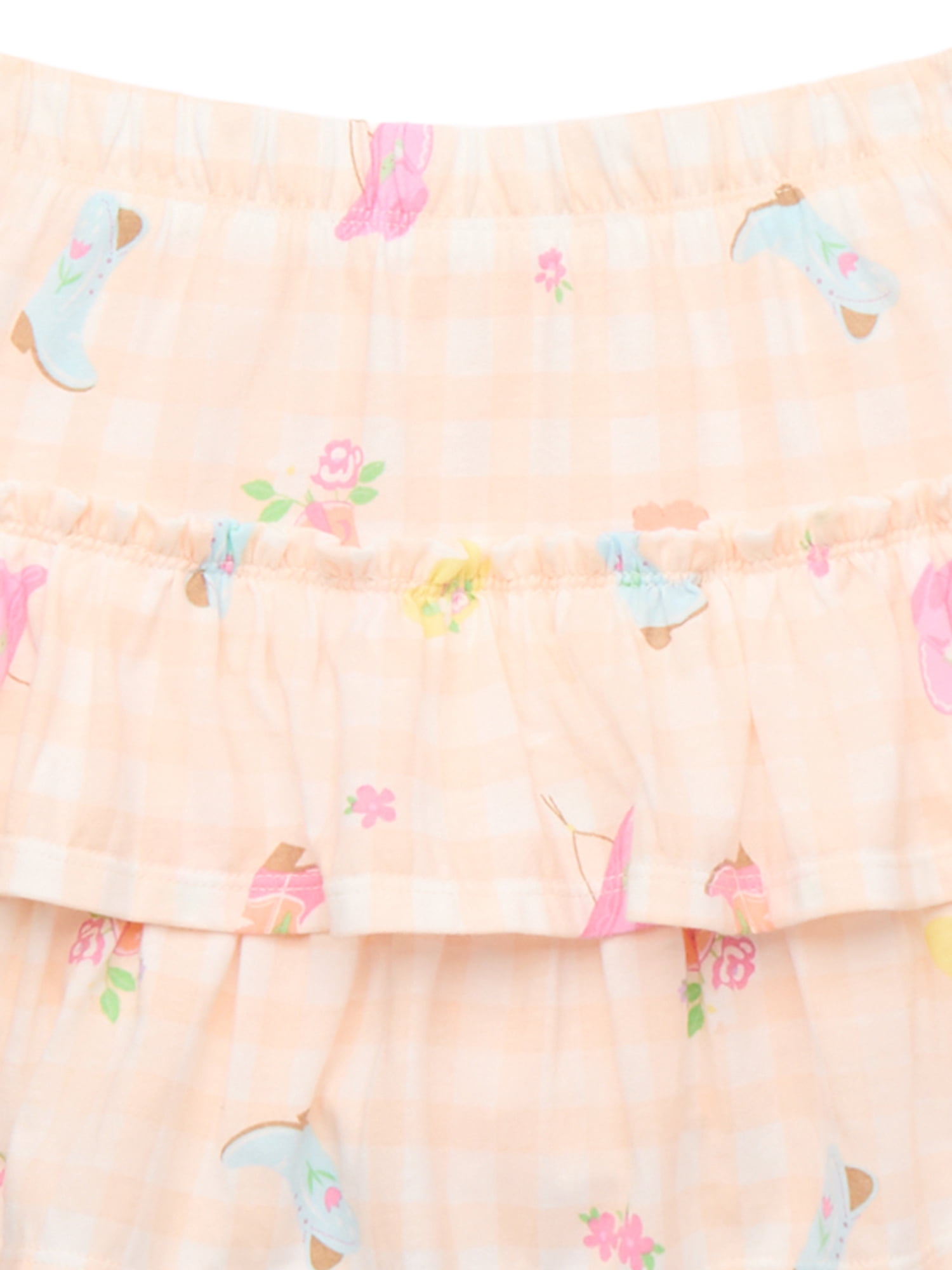 365 Kids by Garanimals Girls Tee and Scooter Skirt Outfit Set, 4-Piece, Sizes 4-10