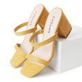 thumbnail image 5 of J. Adams Stormi Sandals Women Flat Mules- Square Toe Double Band Block Heel - Sandals for Women, 5 of 6
