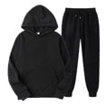thumbnail image 1 of Hooded Drawstring Sweatpant Set for Jogging and Comfortable Pullover Sweatsuits, 1 of 1