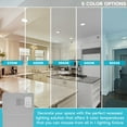 thumbnail image 2 of Luxrite 8 inch Ultra Thin LED Recessed Light J-Box 23W 5 Color Options Dimmable 1800 Lumens IC Rated Baffle 6 Pack, 2 of 7