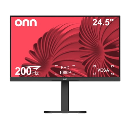 onn 25" FHD (1920 x 1080p) 200Hz 1ms AMD FreeSync Gaming Monitor with Cables, Black