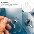 thumbnail image 5 of KAKOWELY 10pcs Furniture Clear Hanger Pads with Screws Non-Trace Hook Kitchen Sticker,2.36X"X2.36"X0.47", 5 of 5