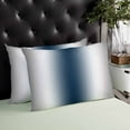 thumbnail image 4 of Gray Navy Blue Throw Pillow Covers, Modern Gradient Geometric Soft Breathable Pillow Cases with Invisible Zipper for Sleeping, King Size Pillowcases for Couch Bed Sofa Chair 20x36 Inches, 4 of 6